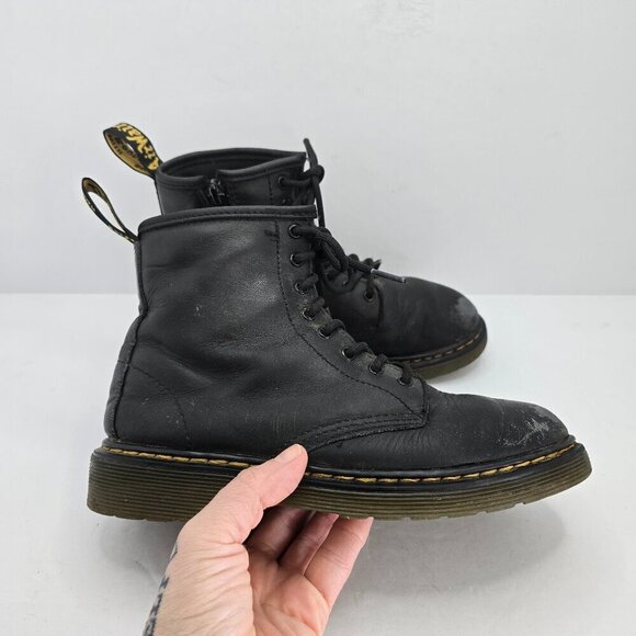 Dr. Martens | 1460 black vegan leather combat boots | KIDS 3 - Picture 1 of 8